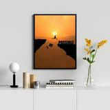 Quadro Motiv. Impossible-possible 45x34cm | Moldura Preta