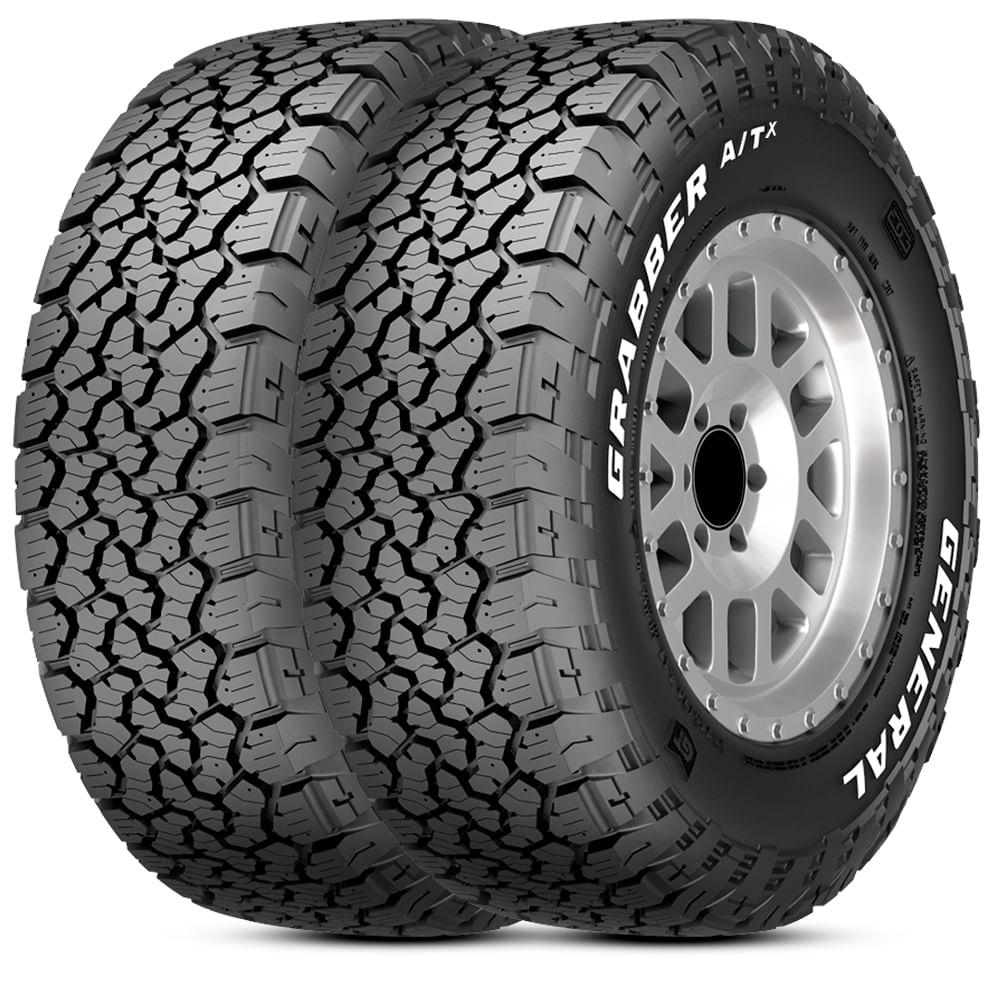 Kit 2 Pneu Aro 15 225/70r15 General Fr Grabber A/tx 100t Rwl