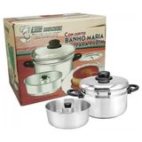 Panela De Banho Maria Pudim 3,5l + Forma De Bolo 20 2,0l