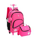 Mochila Barbie Com Rodas E Lancheira Térmica Arco-íris