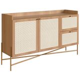 Aparador Balcao Buffet 139 Cm Pes Metal 28969 Oslo Hanover Artesano Hanover