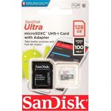 Cartão Micro Sd 128gb Ultra Clase 10 Microsdxc Uhs-i 100mb-s