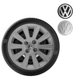 Calota Gol Voyage G5 G6 Aro 15 Grafite Logo Metal 018cp