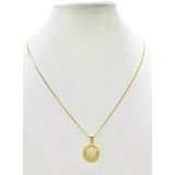 Cordão Feminino Coração Brilhante Banhado A Ouro 18k - 50cm