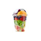 80 Copos Transparentes 300ml Com Tampa Prafesta