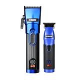 Kit Maquina De Cabelo Wmark Ng 121 Digital Ng 318 Azul