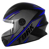 Capacete Moto Fechado Pro Tork R8 Preto Azul Tam: 56