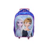 Mochila De Rodinhas Xeryus 16 Frozen Y Estampada Em Cetim