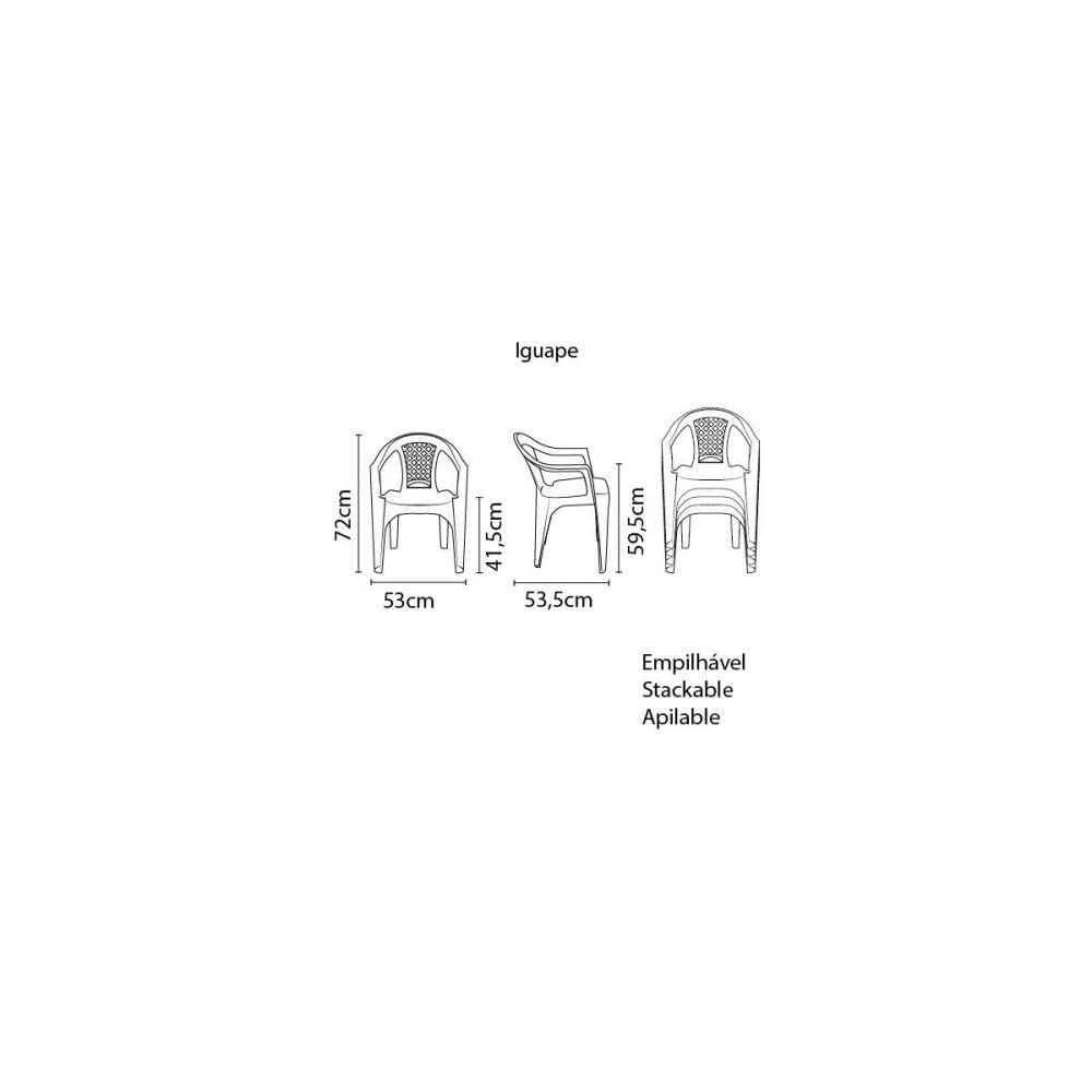 Cadeira Tramontina Iguape em Polipropileno Cinza - Tramontina - 92221210