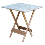 Mesa De Madeira Dobravel 70x70 Sem Pintura - Bege