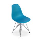 Cadeira Charles Eames Eiffel Base Metal Turquesa