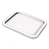 Bandeja Inox Hospitalar 28x42 Cm Multiuso Esterilização Aço Inoxidavel Servir Casa Cozinha Bar