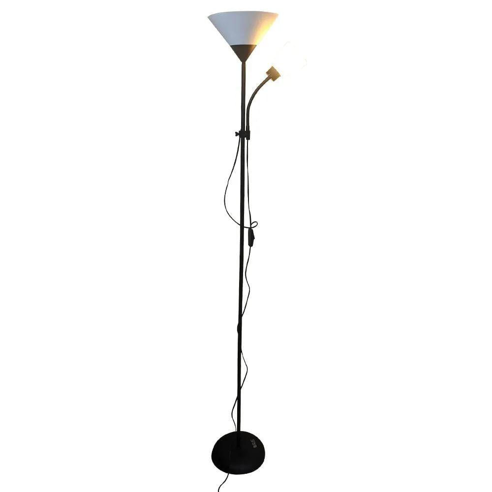 Luminaria Duo Floor Chao Abajur Articulada Pedestal Coluna Lustre 172cm