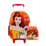 Kit Escolar Princesas Disney Bela Fera - Mochila + Lancheira Térmica