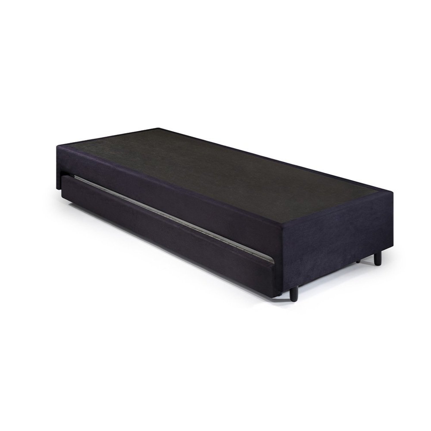 Base Box Solterio Com Cama Auxiliar King 96x203x28 Cm Preto