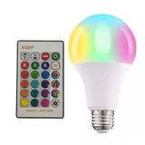 Lampada Led Rgb 16 Cores Efeitos Iluminaçao Fade Ajsutavel Controle Bulbo E27 Luz Estante Decoraçao