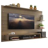 Painel Para Tv Até 60 Polegadas Madesa Alfa Com Prateleiras E Nichos - Rustic Rustic