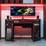 Mesa Gamer E Escritorio Control - Preto/logo Vermelho