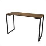 Aparador Tripé Mesa Industrial Pé Nivelador Preto 120x45x90 Cor:freijó