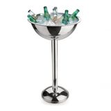 Champanheira Com Pedestal De Aço Inox Balde De Gelo 12,2 Litros Chapagneira De Chão Festa Evento