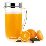 Jarra De Suco Acrílico Água 1,5 Litros Tampa De Aço Inox Refrescos Mesa Servir Festa Geladeira