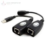 Cabo Extensor Usb A-macho Para Usb A-fêmea Via Cabo Rj45