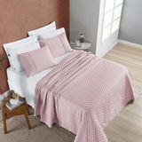 Colcha Cobreleito Casal King Size London 200 Fios Rosa 2,80m X 2,40m