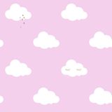 Papel De Parede Infantil De Nuvens Fofura Baby Ff4014.