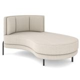 Chaise Longue Divã 164cm Braço Direito Logus D06 Bouclê Bege - Mpozenato