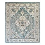 Tapete Sala 100x140cm Classico Oriental Tabriz Azul Turquesa