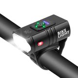 Lanterna Farol Bike Led T6 Recarregável Usb Com Medidor