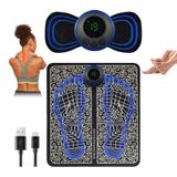 Kit Massageador Ems Tapete Pés + Pescoço Lombar Coluna Perna