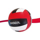 Bola De Vôlei Vermelho Preto E Branco Tamanho Padrão Kasgol