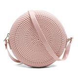 Bolsa Casual Redonda Feminina Fecho Ziper Alça Transversal
