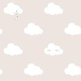 Papel De Parede Infantil De Nuvens Fofura Baby Ff4015.