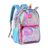 Mochila Unicórnio Holográfico Bolsa Escolar Meninas Arco