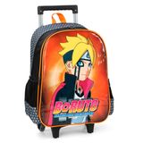 Mochila De Rodinhas Boruto Escolar Laranja Meninos - Luxcel