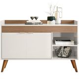 Balcao Aparador Buffet 120 Cm 2 Portas Off White Madeira Dmad Off White Madeira