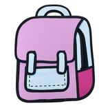 Mochila Bolsa Escolar 2d Desenho Cartoon Newpen Pink Grande