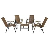 Conjunto De Mesa De Centro E 4 Cadeiras Bela Para Área Externa Pequi