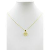 Cordão Feminino 1mm Coração Banhado Ouro