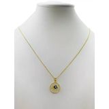 Cordão Feminino Elefante Olho Grego Banhado A Ouro 18k 1mm