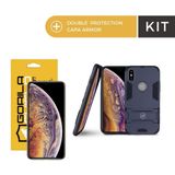 Kit Capa Armor e Película Nano Vidro para iPhone XS Max - Gorila Shield