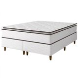 Cama Box Queen Size Umaflex New Itália Com Molas Ensacadas E Pillow Top D26