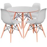 Mesa De Jantar Dsw Com 4 Cadeiras Eames Seatco