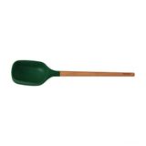 Colher De Servir Tramontina Live Em Silicone Verde Com Cabo De Madeira Tramontina