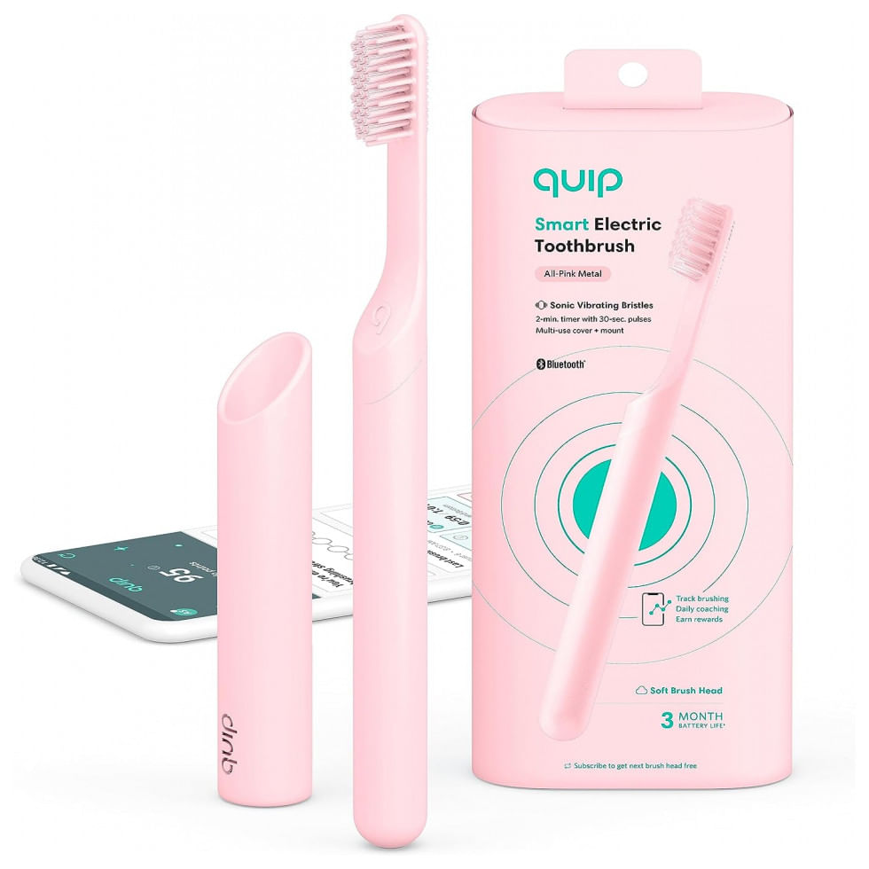 Escova De Dentes Eletrica Com Apliativo Bluetooth E Rewards, Quip 920 00130, Rosa