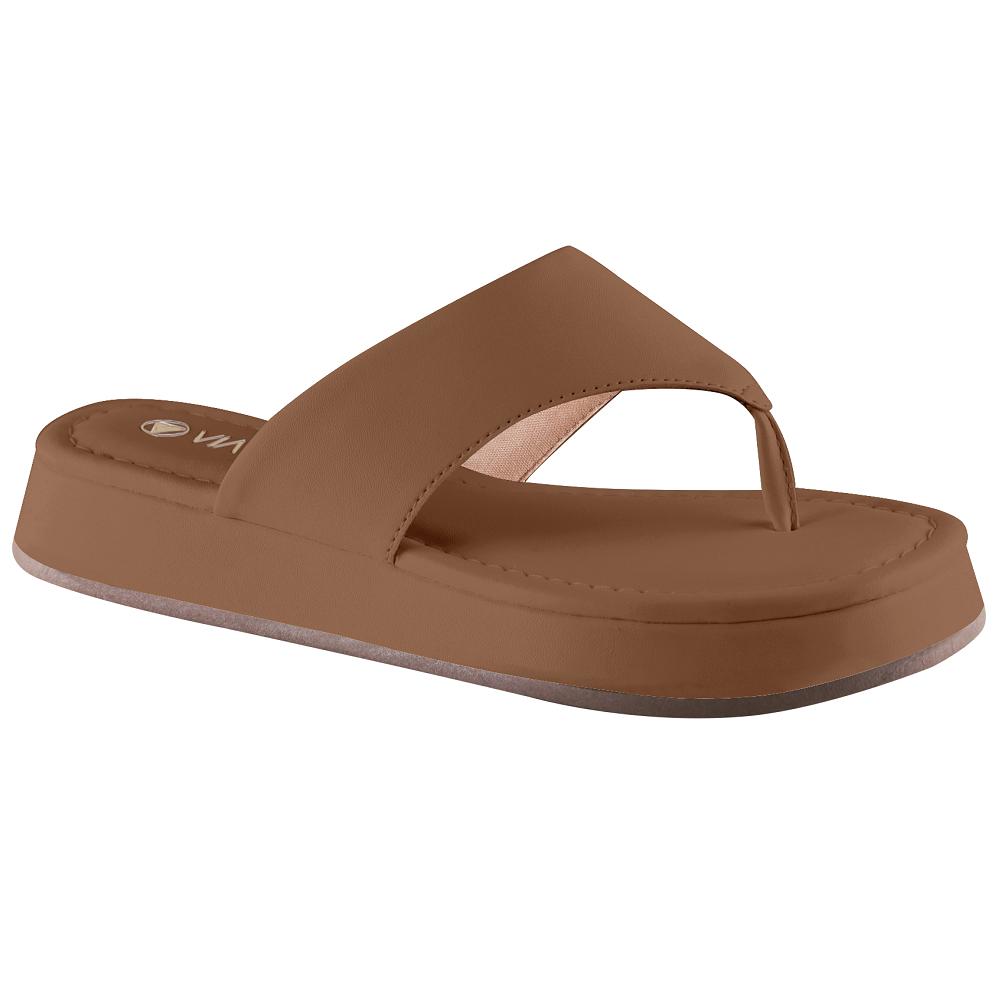 Chinelo Via Uno Flat Form Ref 803024sdavv Bege 036
