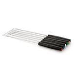 Kit 6 Garfos De Inox 23cm Para Fondue Cabo Preto Baquelite