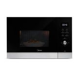 Micro-ondas De Embutir Midea Protouch 25 Litros Preto Com Inox 220v